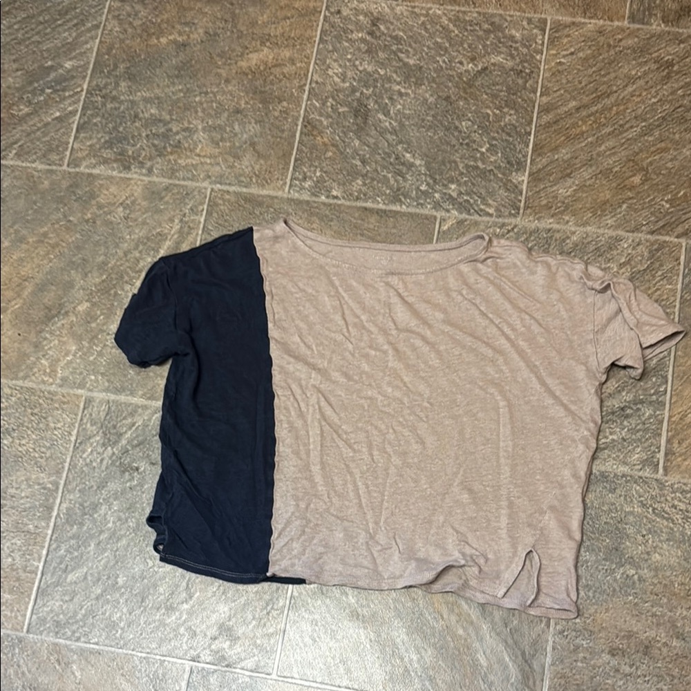 Two-Tone Women’s  Shirt Navy and Tan